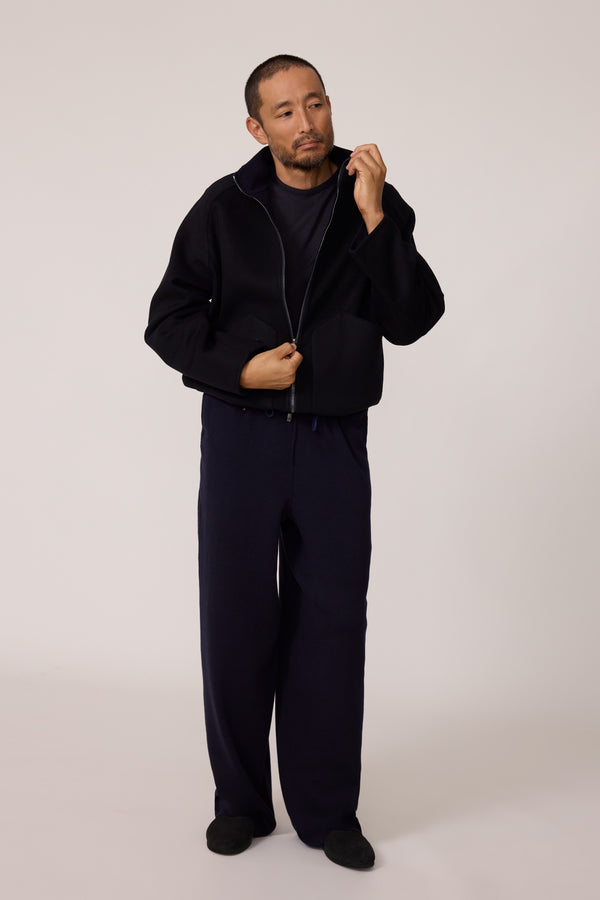 男女兼用 Reversible Stoffa - Wool) Merino Brushed (Navy Blouson ジャケット・アウター