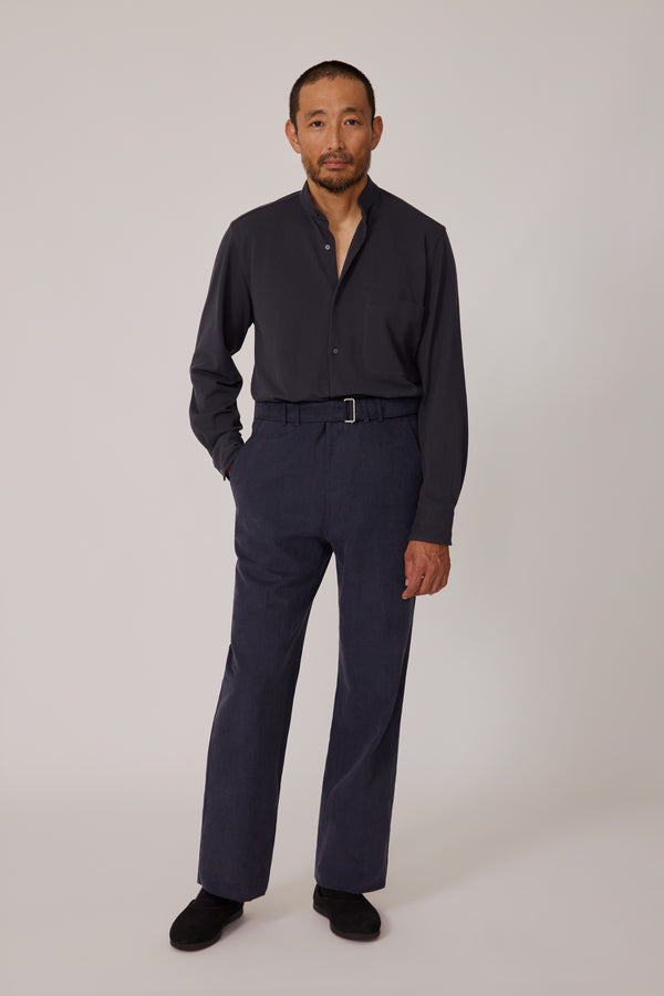 Ruffle Collar Baggy Shirt – La Garçonne