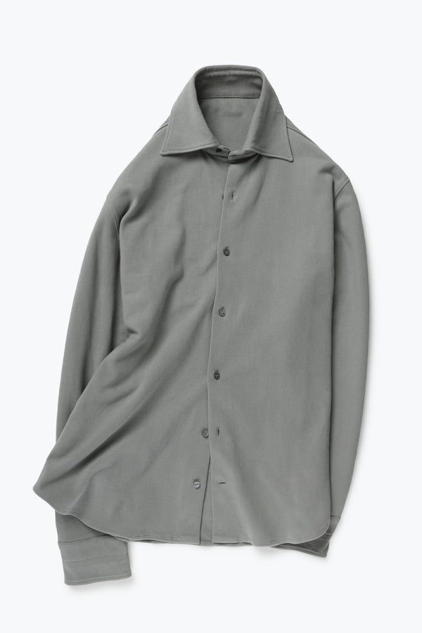 Spread Collar (Sage Double Cotton Pique) - Stoffa