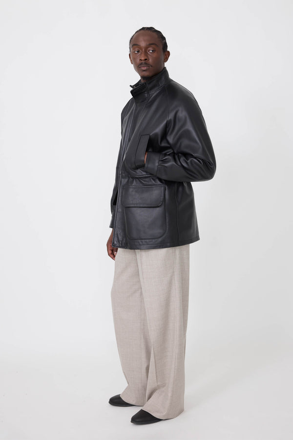 Traveler Jacket (Black Plongé Leather) - Stoffa
