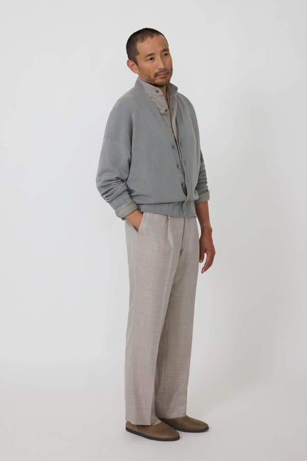 Drop Shoulder Cardigan (Sage Cashmere) - Stoffa