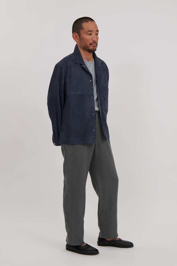 Wave Jacket (Slate Paper-Backed Suede) - Stoffa