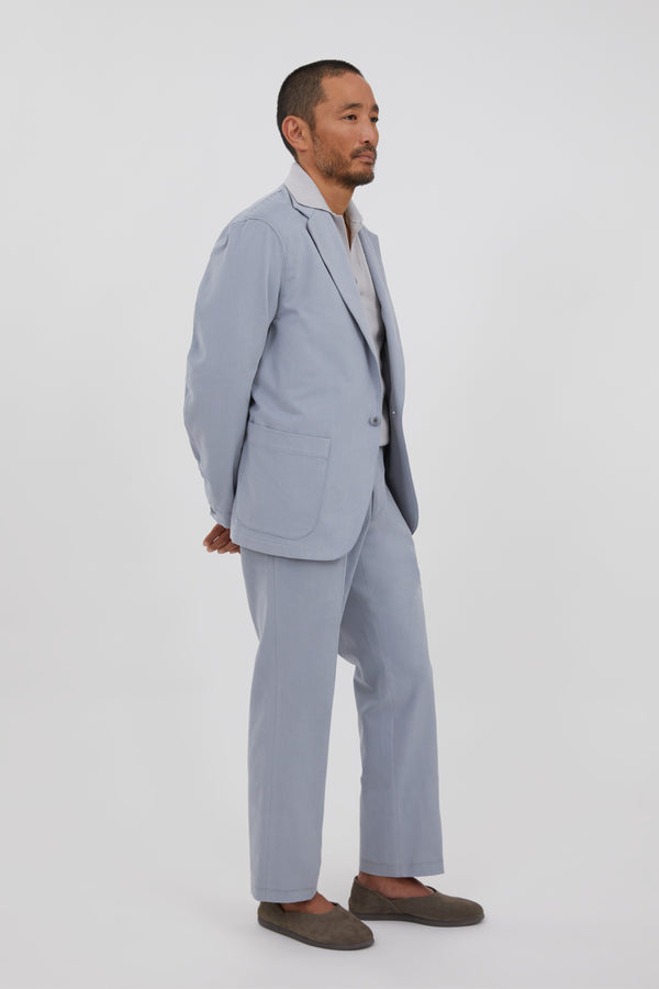 【BAON】Pure cotton pocket collar shirt jacket Single Breasted Shirt Jacket (Cloud Peached Cotton) - Stoffa