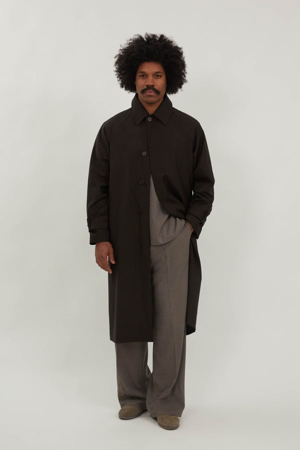 Raglan Coat (Chocolate Tropical Wool)