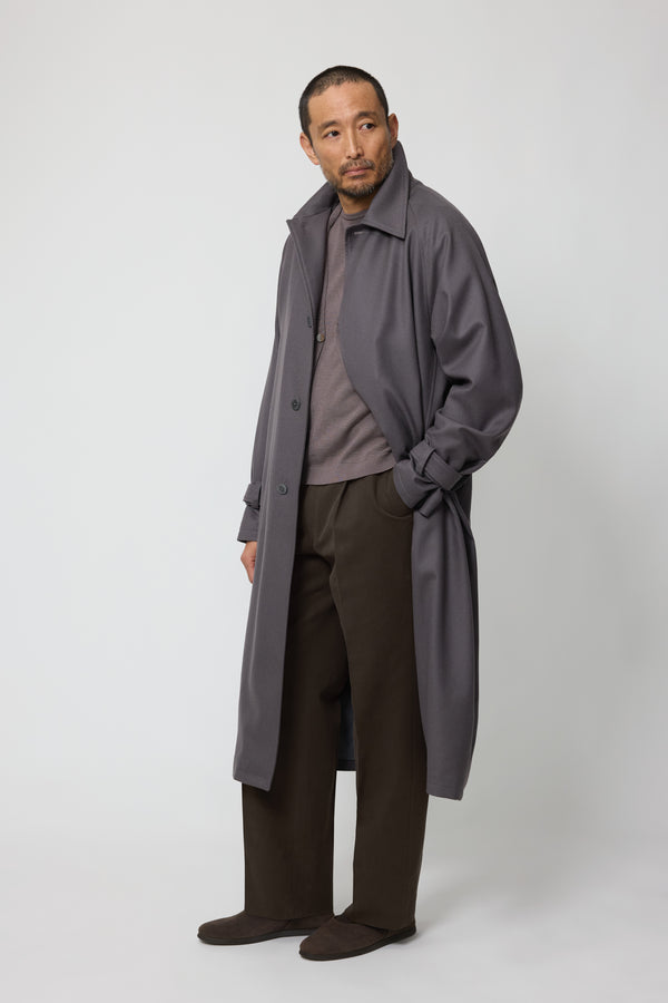 Raglan Coat (Graphite Pressed Flannel) - Stoffa