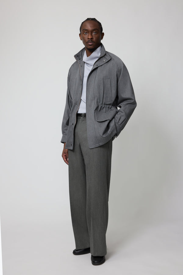 Traveler Jacket (Grey Naturally Dyed Wool Twill) - Stoffa