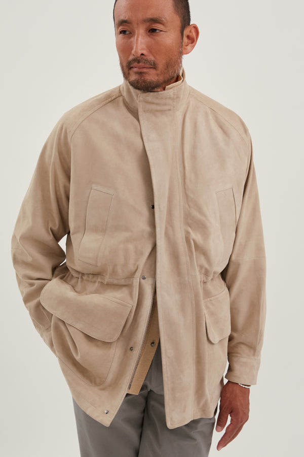 Traveler Jacket (Sand Lamb Suede) - Stoffa