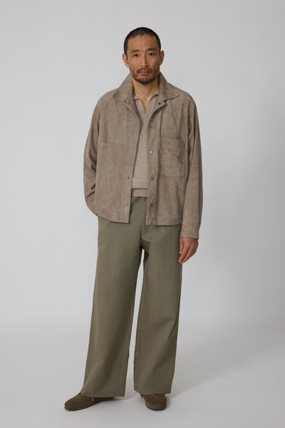 Wave Jacket (Taupe Paper-Backed Suede) - Stoffa