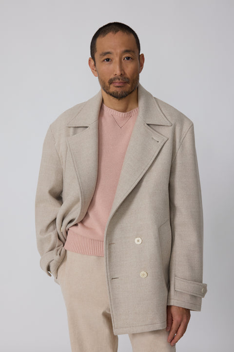beige pea coats