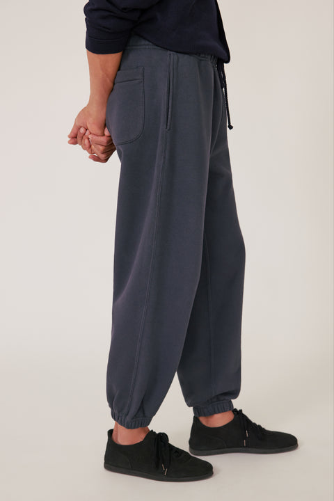 Sweatpants (Dark Indigo Cotton Terry) - Stoffa