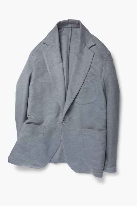 Single Breasted Shirt Jacket (Pearl Brushed Winter Silk) - Stoffa