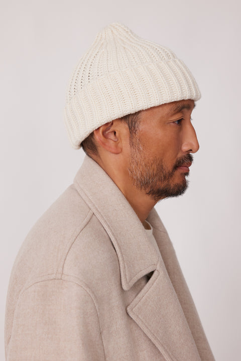 希少になる Watch Cap (Ivory Undyed Cashmere) - Stoffa 帽子