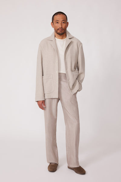Lounge Jacket (Sand Wool Broken Twill) - Stoffa