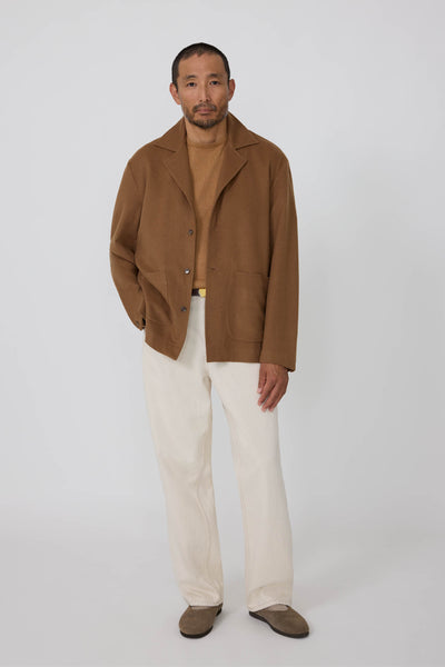 Lounge Jacket (Chestnut Baby Camel Hair) - Stoffa