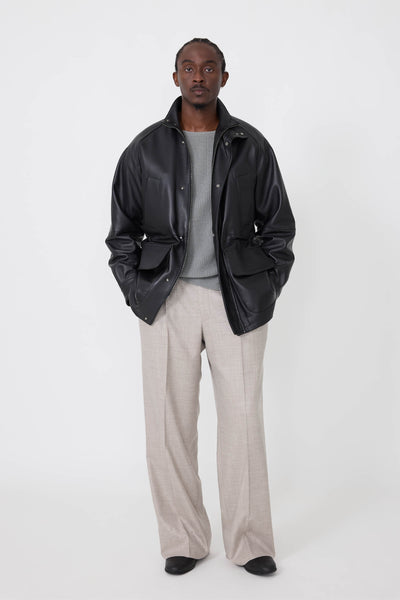 Traveler Jacket (Black Plongé Leather) - Stoffa