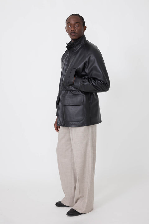 Traveler Jacket (Black Plongé Leather) - Stoffa