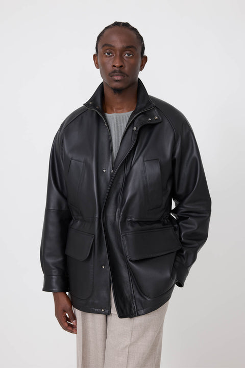 Traveler Jacket (Black Plongé Leather) - Stoffa
