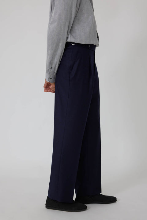 Navy Wool Grain De Poudre Trousers ボッテガヴェネタ SARTORIAL GDP 