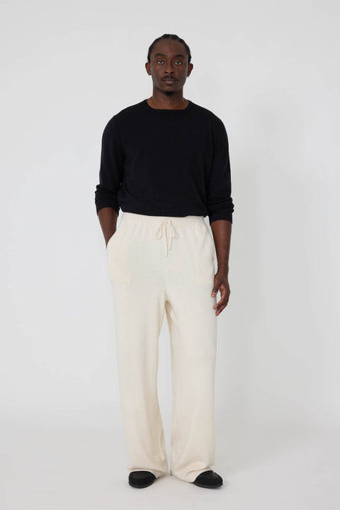 ETRETOKYO コットンシルクスムースニットパンツ（S　IVORY） ETRETOKYO コットンシルクスムースニットパンツ（S IVORY