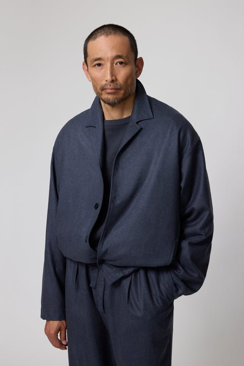 TODAYFUL Nylon Ripstop Blouson インディゴ36 Lounge Blouson (Indigo Moss Flannel) - Stoffa