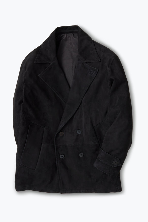 Pea Coat (Black Lamb Suede) - Stoffa