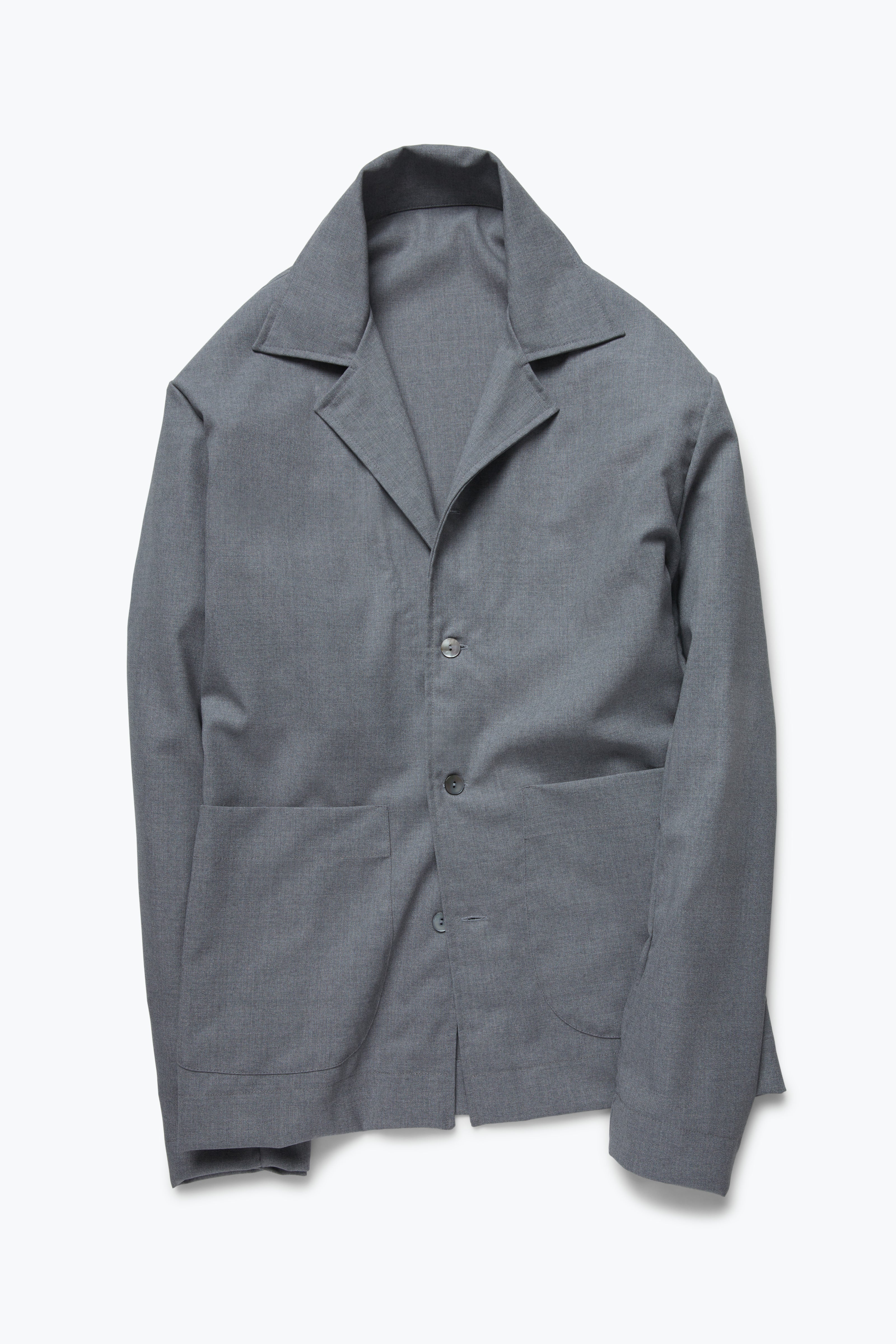 Lounge Jacket (Mid-Grey 3-Ply Wool) - Stoffa