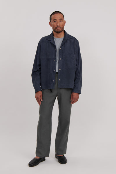 Wave Jacket (Slate Paper-Backed Suede) - Stoffa