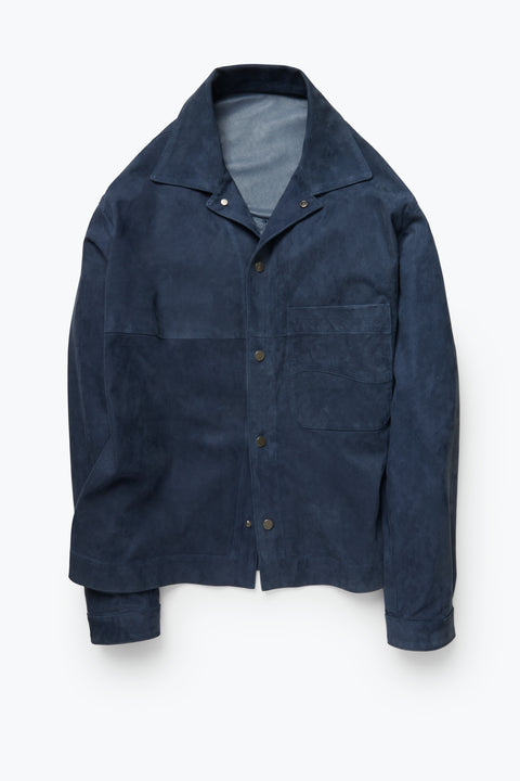 Wave Jacket (Slate Paper-Backed Suede) - Stoffa
