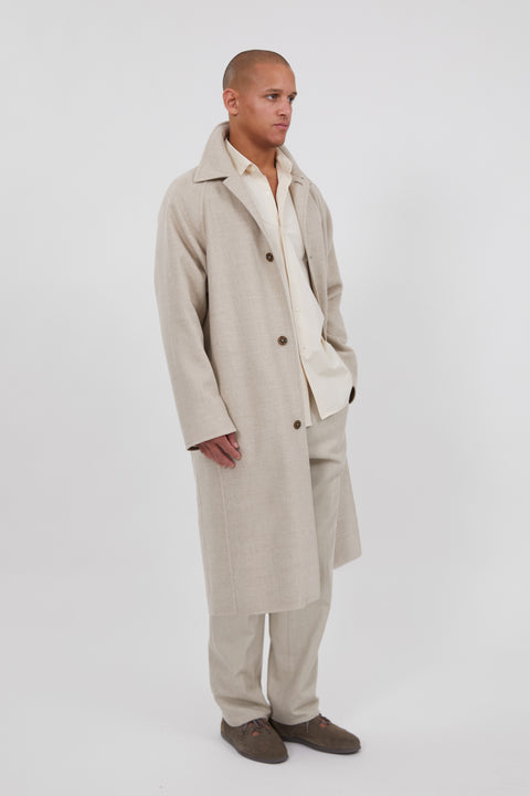 メゾンドソイル　WOOL DOUBLE BREASTED RAGLAN COAT メゾンドソイル WOOL DOUBLE BREASTED RAGLAN COAT メゾンドソイル