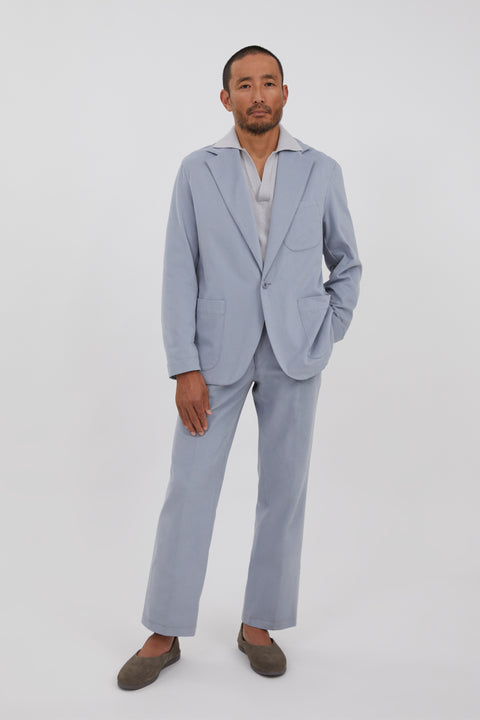 ★2024SS新作★SATUR★Lecce Cotton Jacket Single Breasted Shirt Jacket (Cloud Peached Cotton) - Stoffa