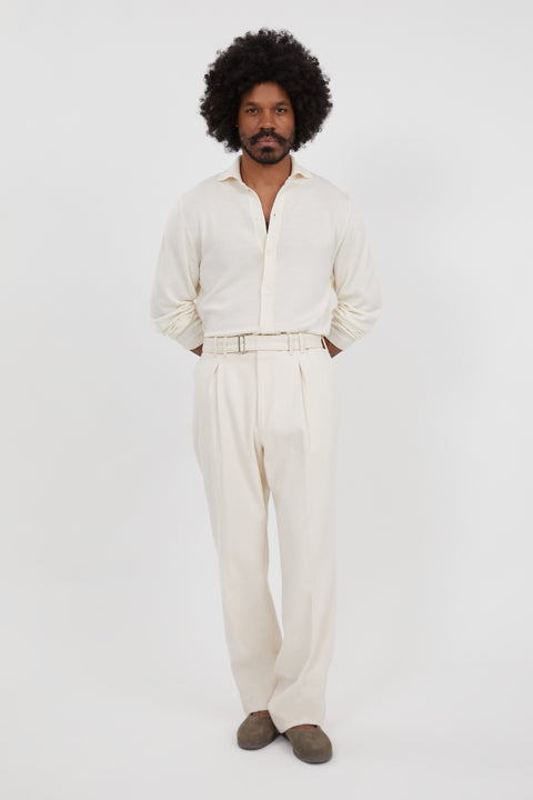 未使用　STILL BY HAND BOX PLEAT WOOL PANTS Still-by-Hand_PT01223OS-Wide-
