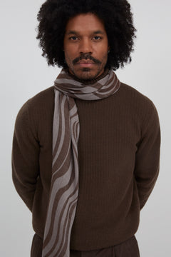 Wave Scarf (Chocolate Cashmere Silk) - Stoffa
