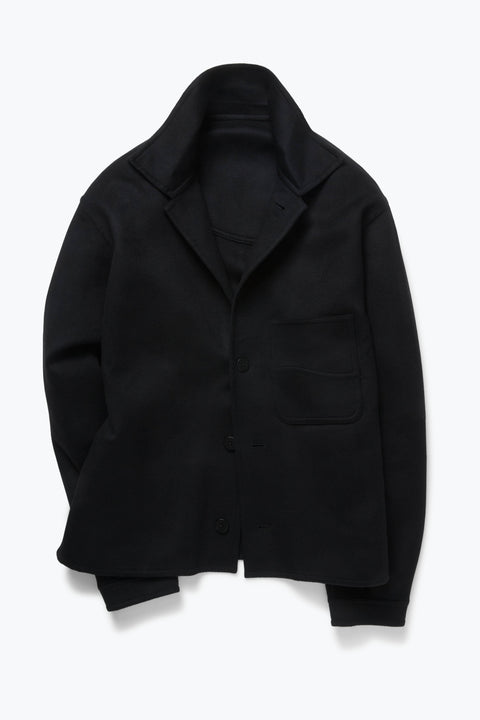 Split Seam Wave Jacket (Black Brushed Cashmere) - Stoffa