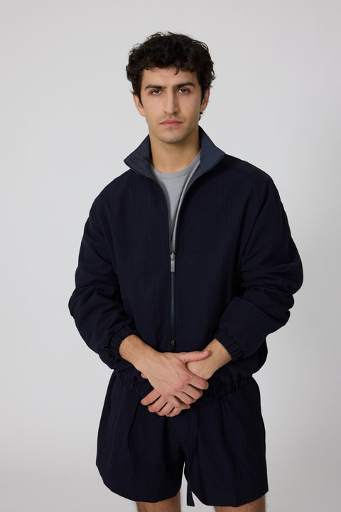 Versace: Multicolor 'Versace Gallery' Reversible Blouson