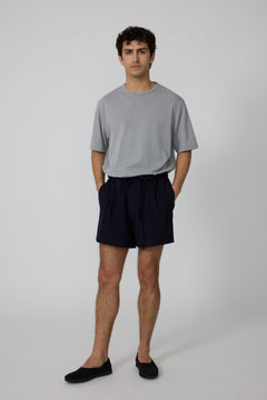 T-Shirt (Grey Cotton Silk Pique) - Stoffa