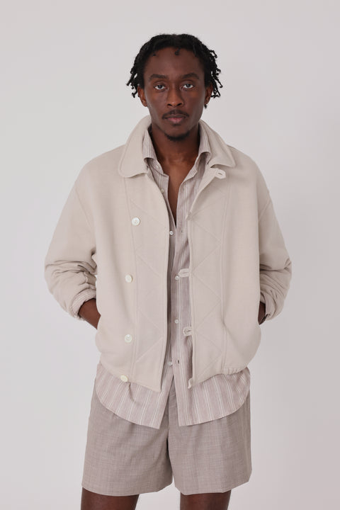 【完売商品】CLANE JERSEY BLOUSON Sweat Blouson (Bone Cotton Terry) - Stoffa