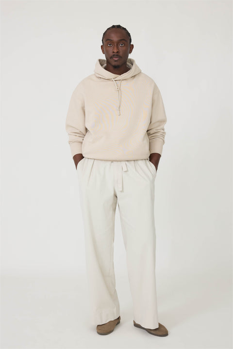 Hooded Sweatshirt (Bone Cotton Terry) - Stoffa