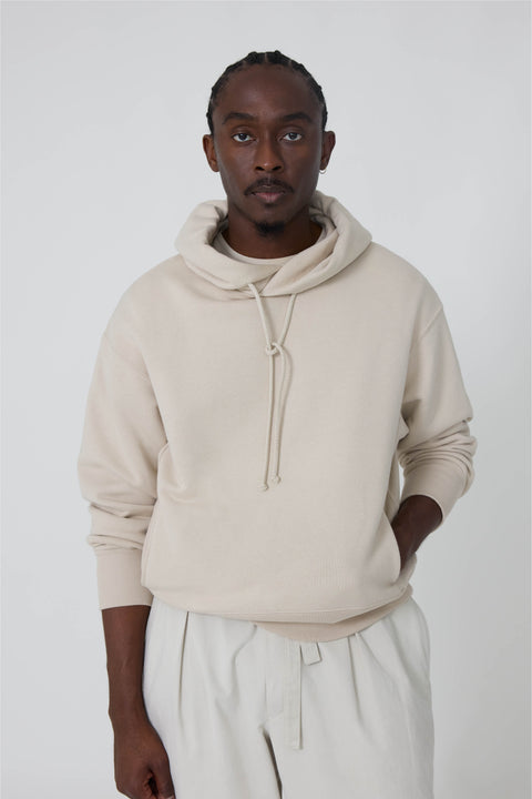 Hooded Sweatshirt (Bone Cotton Terry) - Stoffa