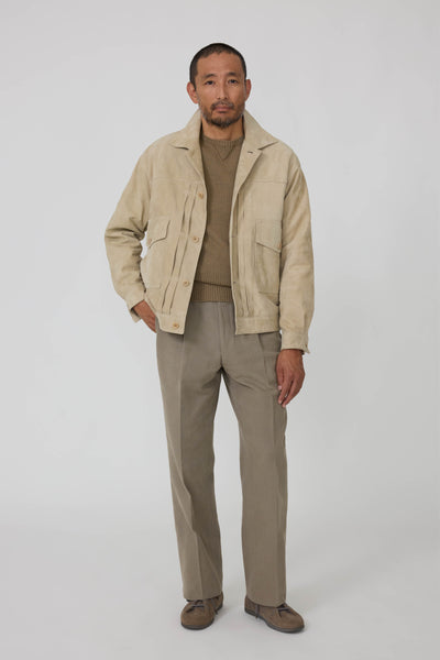 Road Jacket (Sand Lamb Suede) - Stoffa