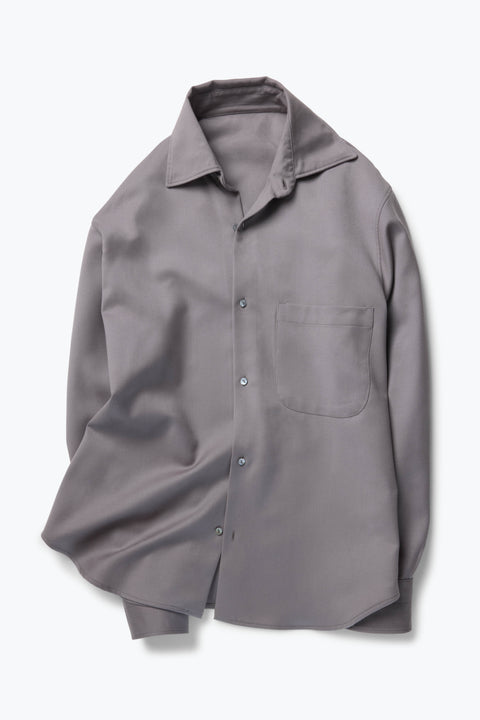 【美品】marka WIDE SPREAD COLLAR SHIRTS Spread Collar Shirt (Fig Fine Wool Twill) - Stoffa
