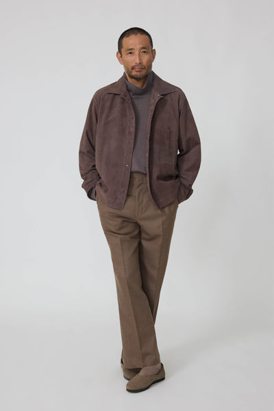 CLASSIC WAVE JACKET ー FAUX SUEDE eaphi Wave Jacket (Fig Paper-backed Suede) - Stoffa