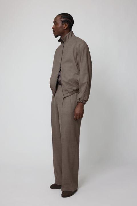 MANOF DOUBLE KNIT BALOON BLOUSONジャケット Reversible Blouson (Walnut Tropical Wool) - Stoffa