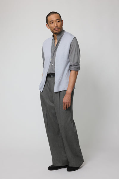 Knit Vest (Pearl Wool Silk) - Stoffa