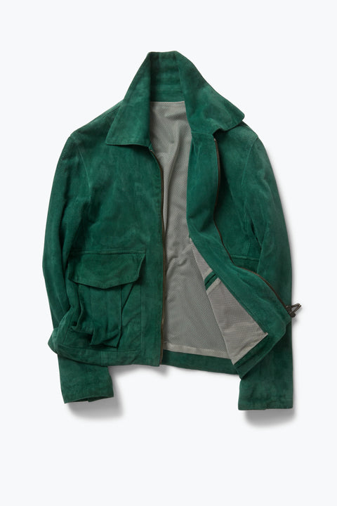 Emerald green suede outlet jacket