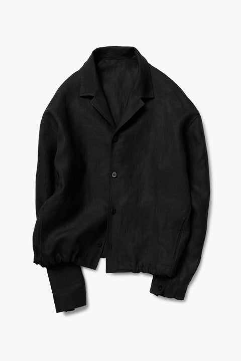 Lounge Blouson (Black Washed Linen) - Stoffa