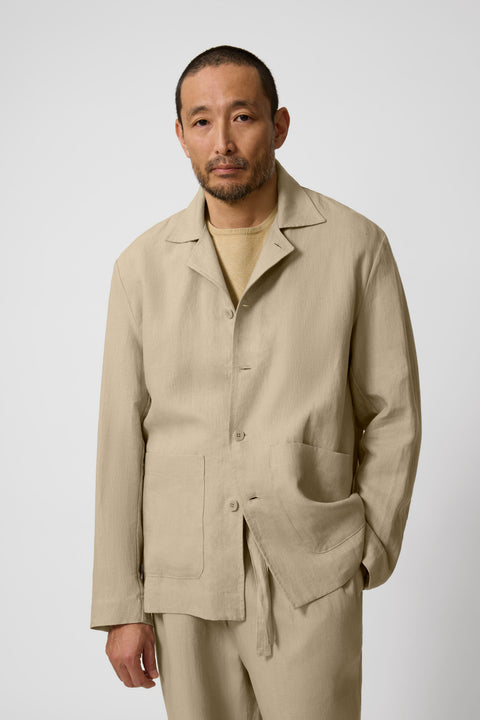 Lounge Jacket (Sand Washed Linen) - Stoffa
