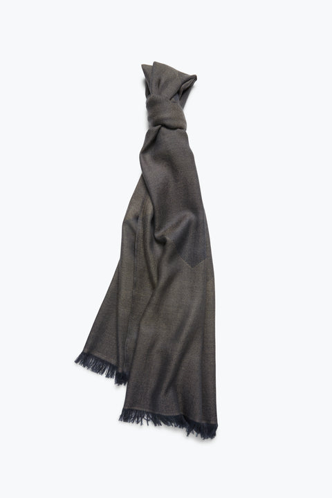 最終値下krank marcello vintage fabric カシミア Fading Chevrons Scarf (Walnut Cashmere Silk) - Stoffa