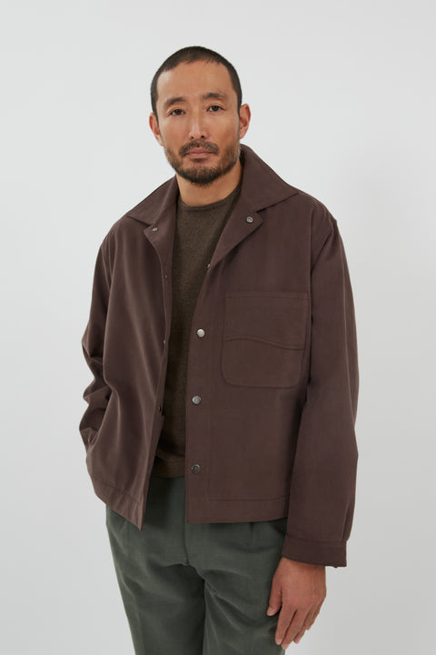 Wave Jacket (Chocolate Peached Cotton) - Stoffa